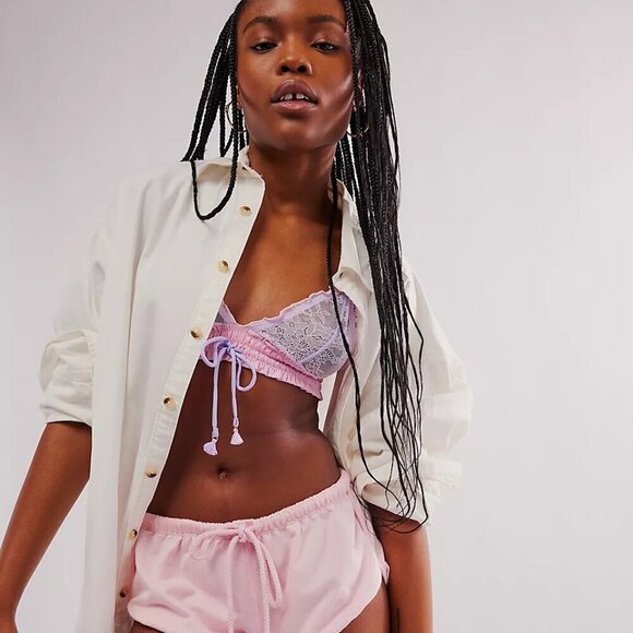 Free People Other - NWT Free People Intimately Gia Pink Lace Triangle Bralette